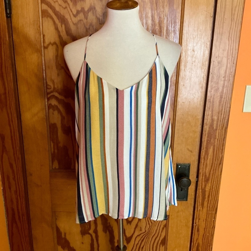 Style Rack Rainbow Striped Racer Back Tank top - Picture 5 of 11